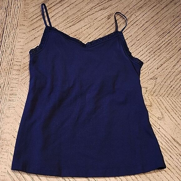 Red and navy v neck tank top size S Esprit - Picture 5 of 9